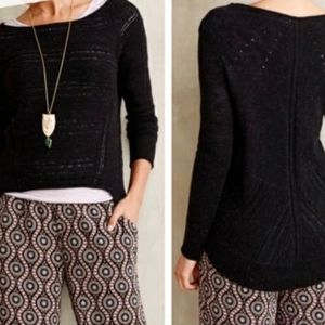 Anthropologie Moth Hi Low Sweater Charcoal MED